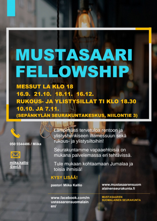 Fellowship syksyn tilaisuudet
