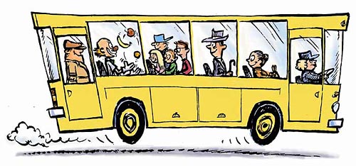 bussilla retkelle