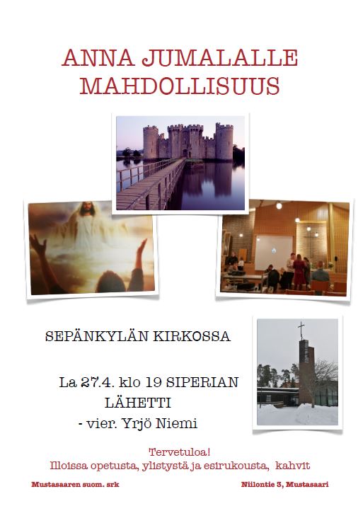 Anna Jumalalle mahdollisuus Anna Jumalalle mahdollisuus